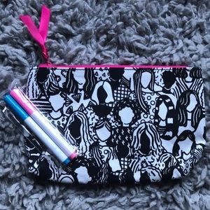 ipsy Bags - ipsy bag, black and white with pens to color ipsy Bags - ipsy bag, black and white with pens to color